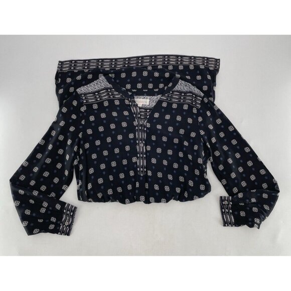 Two By Vince Camuto Tunic Dress Multicolor Geometric Cinched Waist Sz Small Boho - Picture 3 of 13